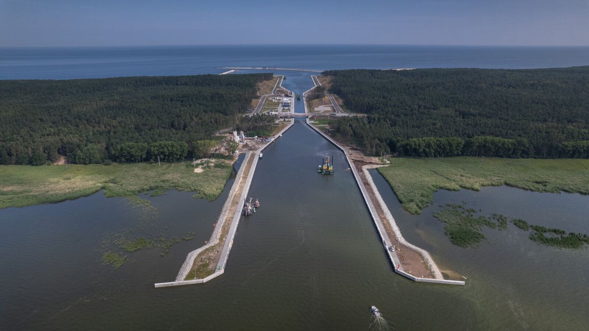 Przekop Mierzei Wiślanej - lipiec 2022 r.