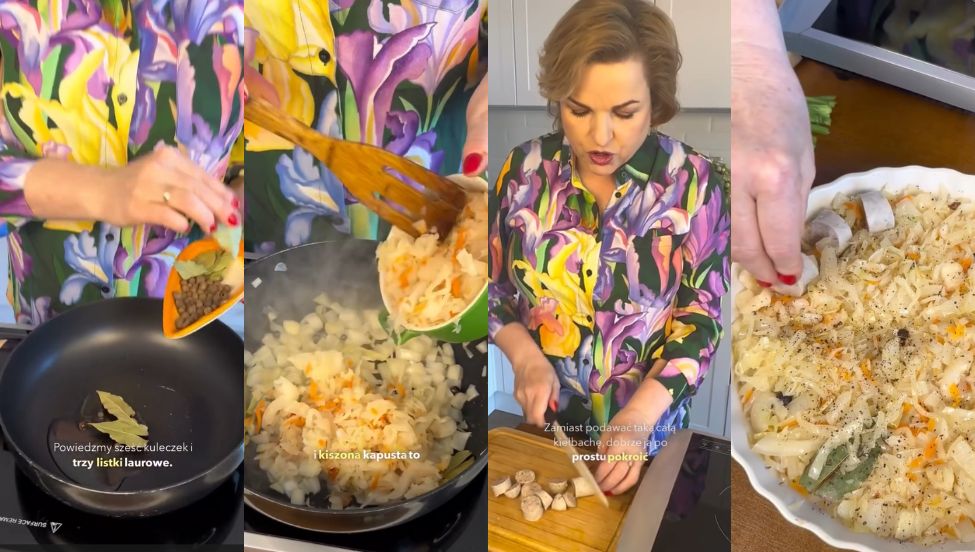 Katarzyna Bosacka zrobiła tort z białej kiełbasy
