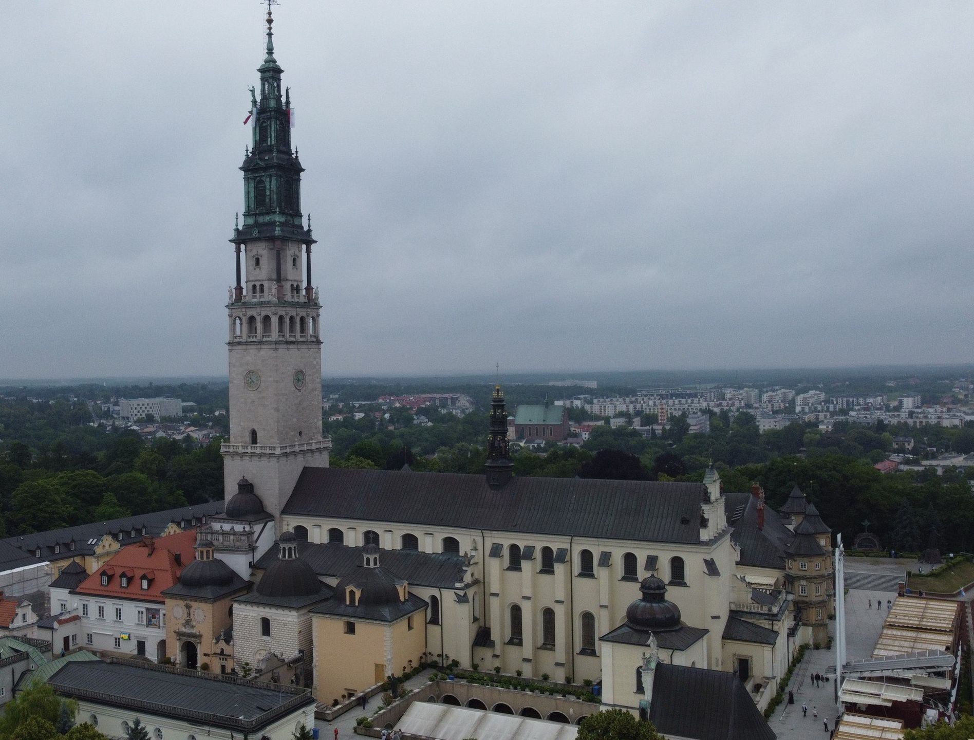 Boże Ciało w Częstochowie z perspektywy drona