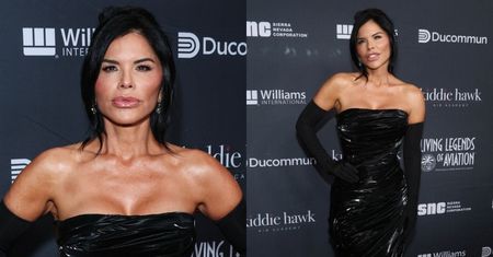 Lauren Sanchez STROI MINY na Gali Żywych Legend Lotnictwa w sukni do ziemi i z pierścionkiem za 2 MILIONY DOLARÓW (ZDJĘCIA)