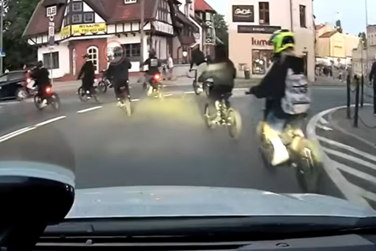 Wideo z Olsztyna. "Nielegalne rowery elektryczne"