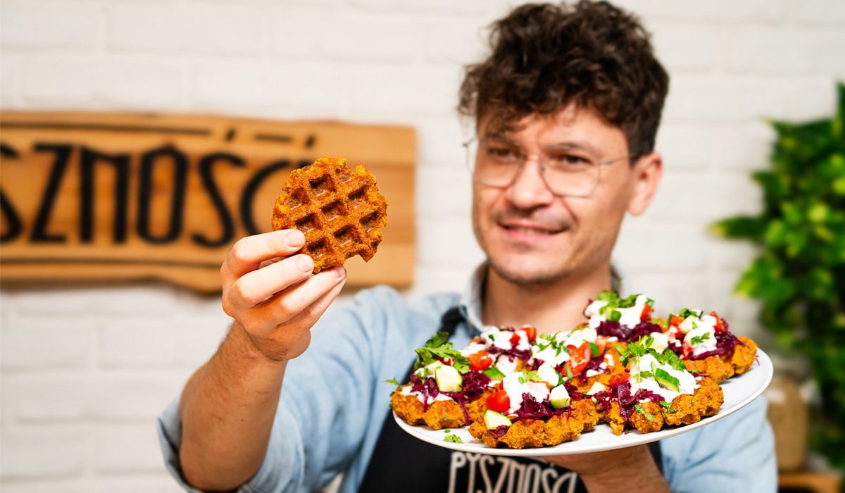 Gofry falafelowe