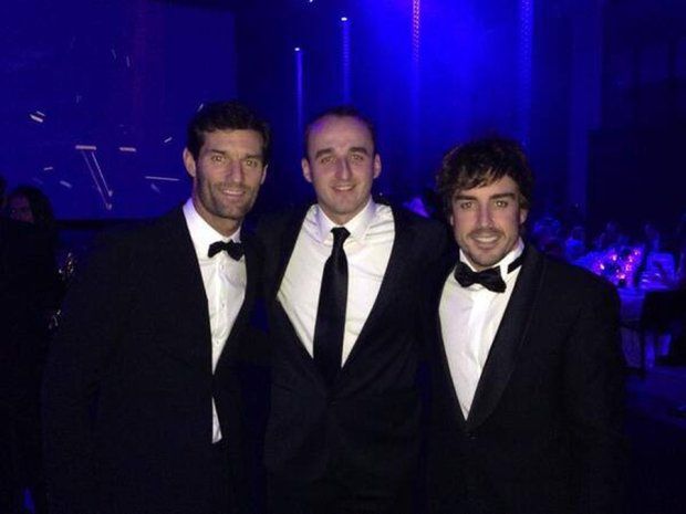 Mark Webber, Robert Kubica i Fernando Alonso