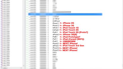 Firmware 4.0 znowu ujawnia kolejne iPhone'y 1