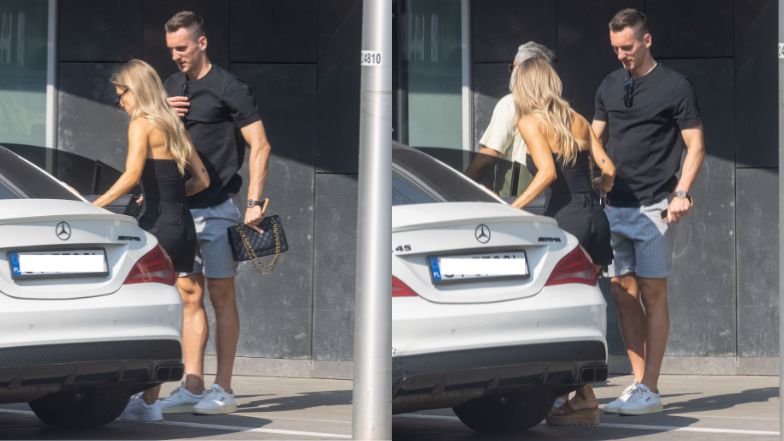 Arkadiusz Milik i Agata Sieramska