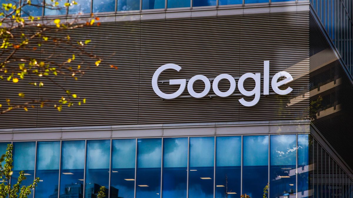 Google logo is seen on Google corporate office at Warsaw The Hub building in Warsaw, Poland on September 16th, 2025. (Photo by Beata Zawrzel/NurPhoto via Getty Images)