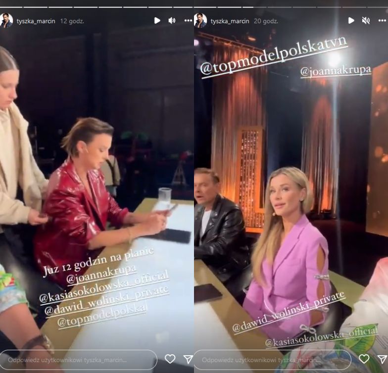 Marcin Tyszka relacjonuje pracę na planie "Top Model"