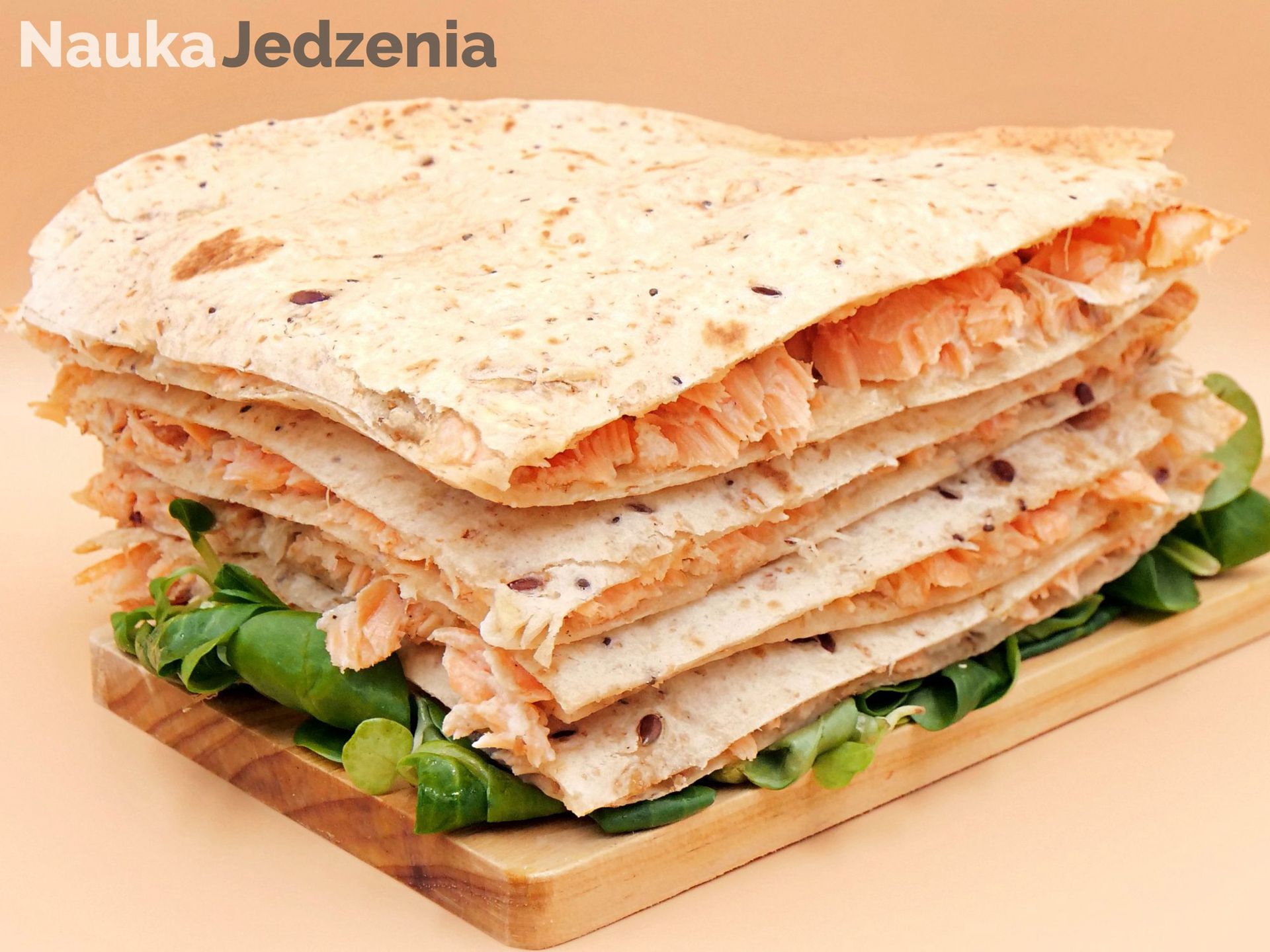 Quesadilla z łososiem i serkiem