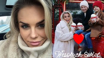 Uchachana była żona Marcina Mroczka pozuje z synami w świątecznej scenerii (FOTO)