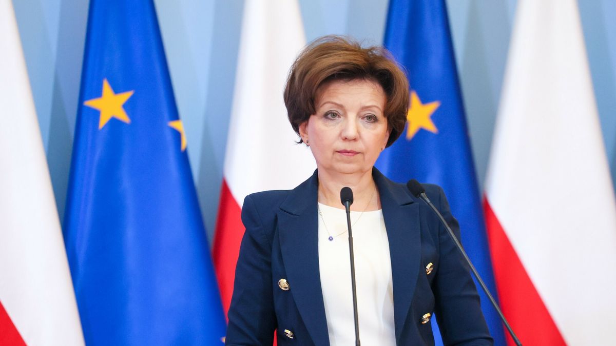 Konferencja premiera Morawieckiego i minister Mal?g
Fot. Pawel Wodzynski/East News, Warszawa, 18.10.2022. KPRM. Konferencja prasowa premiera Mateusza Morawieckiego oraz minister rodziny i polityki spolecznej Marleny Malag. N/z: Marlena Malag.
Pawel Wodzynski