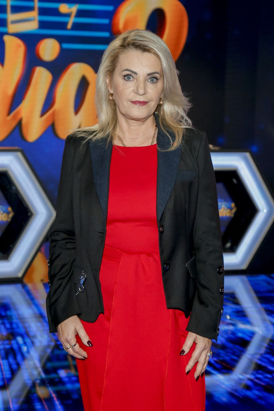 Elżbieta z "Rolnik szuka żony" na nagraniu do "Jaka to melodia?" 