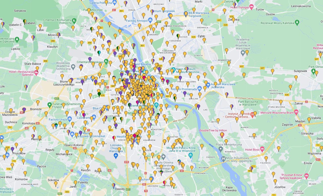 Mapa lokalizacji stacji BTS