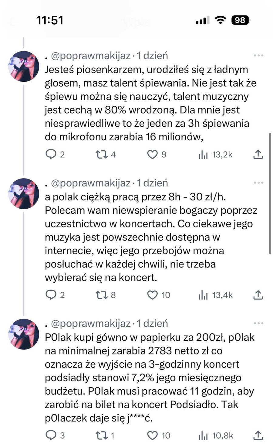 Internautka "krytykuje" Dawida Podsiadłę