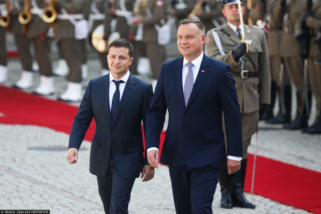 Prezydent Ukrainy Wołodymyr Zełenski oraz prezydent Andrzej Duda w Warszawie (zdj. arch.)