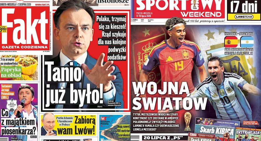 Spadkowa trzynastka dzienników. "Fakt" poniżej 90 tys., wzrost tylko na mundial