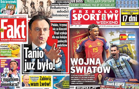 Spadkowa trzynastka dzienników. "Fakt" poniżej 90 tys., wzrost tylko na mundial