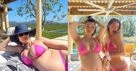 Kourtney Kardashian eksponuje ciążowe krągłości w bikini: "Najseksowniejsza mama na świecie!" (ZDJĘCIA)