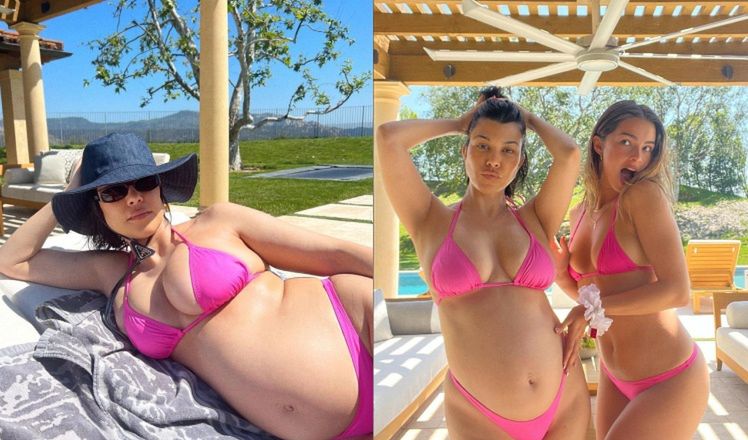 Kourtney Kardashian eksponuje ciążowe krągłości w bikini: "Najseksowniejsza mama na świecie!" (ZDJĘCIA)