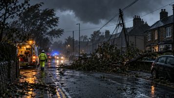 Potężna wichura sparaliżowała Wielką Brytanię! Dziesiątki tysięcy domów bez prądu, odwołane loty i ostrzeżenia przed zagrożeniem życia