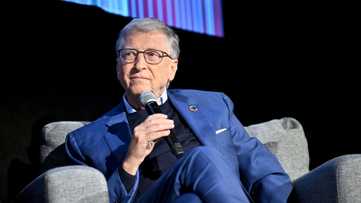 NEW YORK, NEW YORK - SEPTEMBER 26: Bill Gates speaks onstage for a special conversation during "What’s Next? The Future With Bill Gates"at The Paris Theater on September 26, 2024 in New York City. (Photo by Roy Rochlin/Getty Images for Netflix)