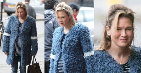 Ciężarna Bridget Jones na planie nowego filmu! (ZDJĘCIA)