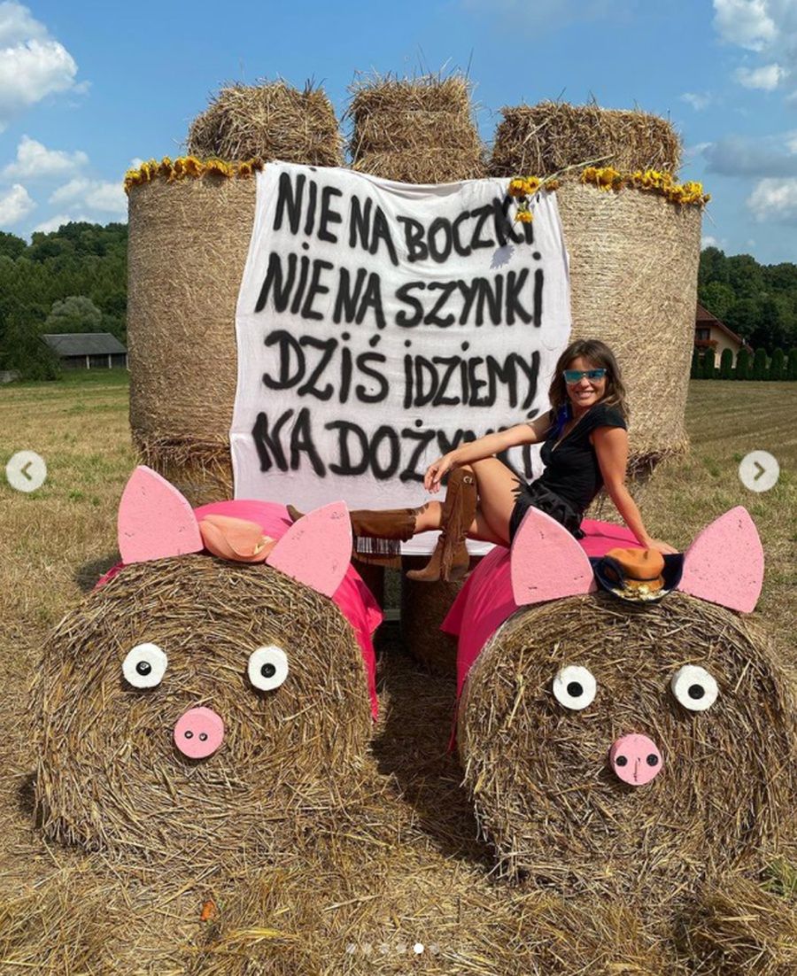 Edyta Herbuś na dożynkach 
