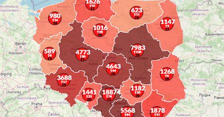 Koronawirus w Polsce. Blisko 600 nowych przypadków. Oto mapa zakażeń