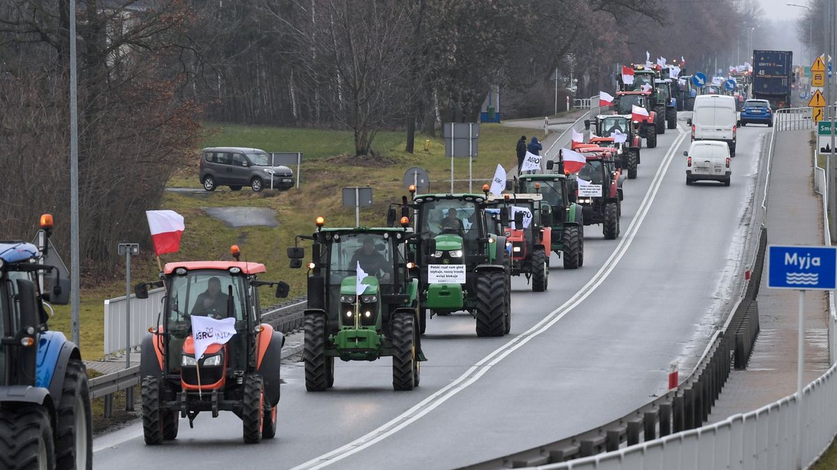 Protest rolników w woj. łódzkim (09.02.22)