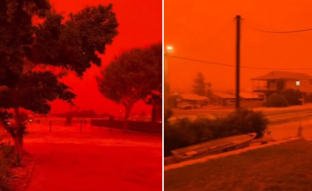 Niebo zlała "krew". Niezwykłe nagranie z Australii