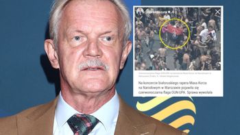 Cezary Pazura oburzony incydentem na koncercie białoruskiego rapera w Warszawie. Chodzi o flagę