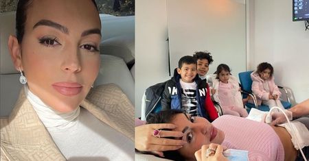 Georgina Rodriguez podsyca zainteresowanie ciążą, pokazując, jak dzieci CAŁUJĄ JEJ BRZUSZEK (FOTO)