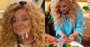 Uradowana Magda Gessler w przyłbicy wraca na plan "Kuchennych Rewolucji"! Fani: "Nawet maska nie przesłoni charyzmy" (FOTO)