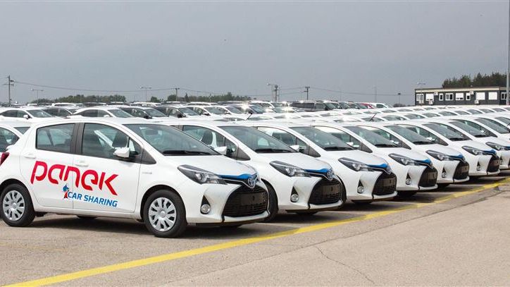 Toyoty z firmy sharingowej Panek