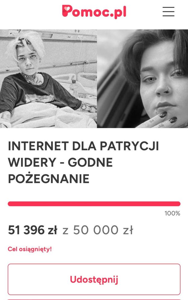Zbiórka na pogrzeb Patrycji Widery zakończona w niecałe 2 GODZINY! Fani zebrali olbrzymią kwotę