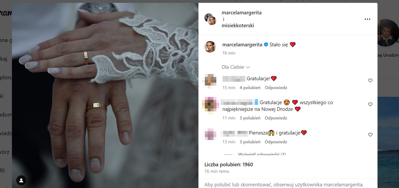 Marcela Leszczak i Misiek Koterski wzięli ślub