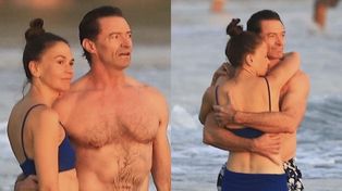 Umięśniony Hugh Jackman obłapia nową ukochaną podczas romantycznego zachodu słońca. Zdrada i rozwód były tego warte? (FOTO)