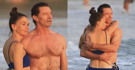 Umięśniony Hugh Jackman obłapia nową ukochaną podczas romantycznego zachodu słońca. Zdrada i rozwód były tego warte? (FOTO)