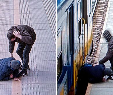 "Może skończyć się dramatem". Uratowali dwie osoby na peronie