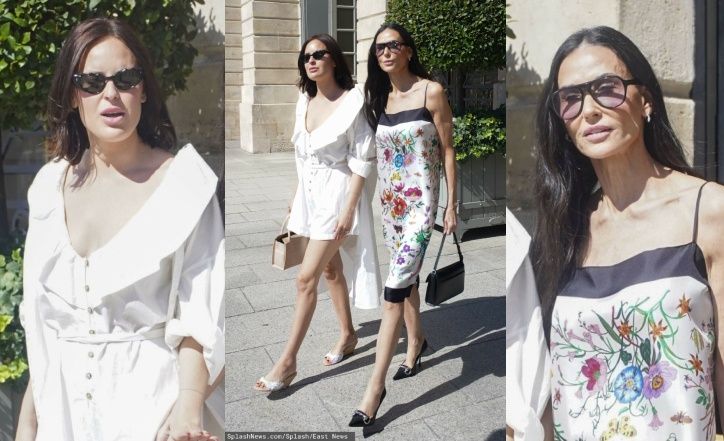 Demi Moore z córką Tallulah w Paryżu