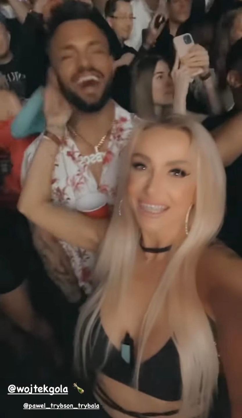 Eliza Trybała na imprezie Wojtka Goli