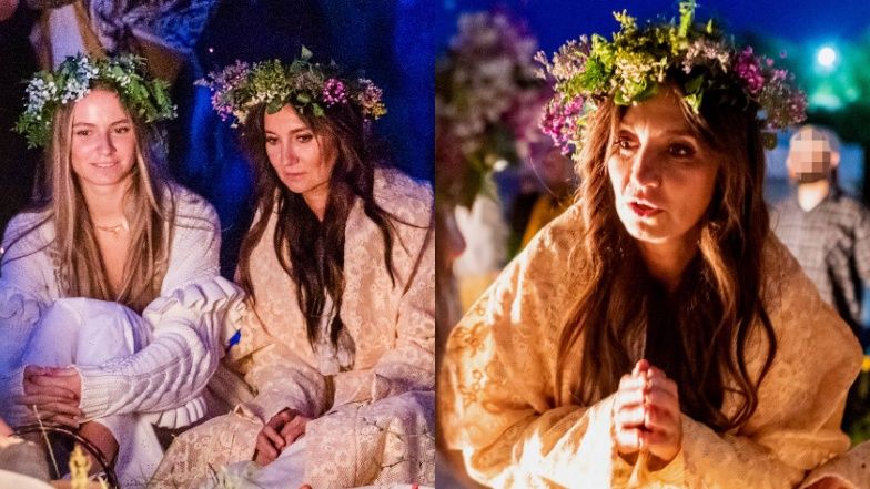 Dominika Kulczyk z córką celebrują noc świętojańską