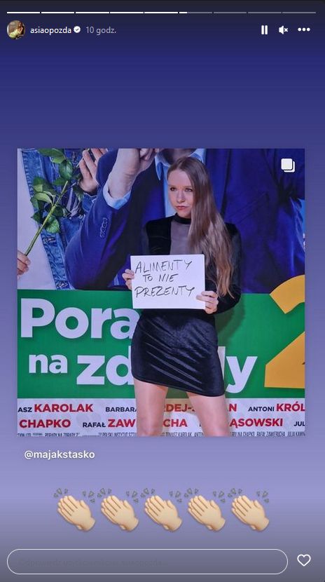 Joanna Opozda reaguje na transparent Mai Staśko
