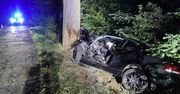 Zielona Góra: Pijana 23-latka roztrzaskała samochód o drzewo
