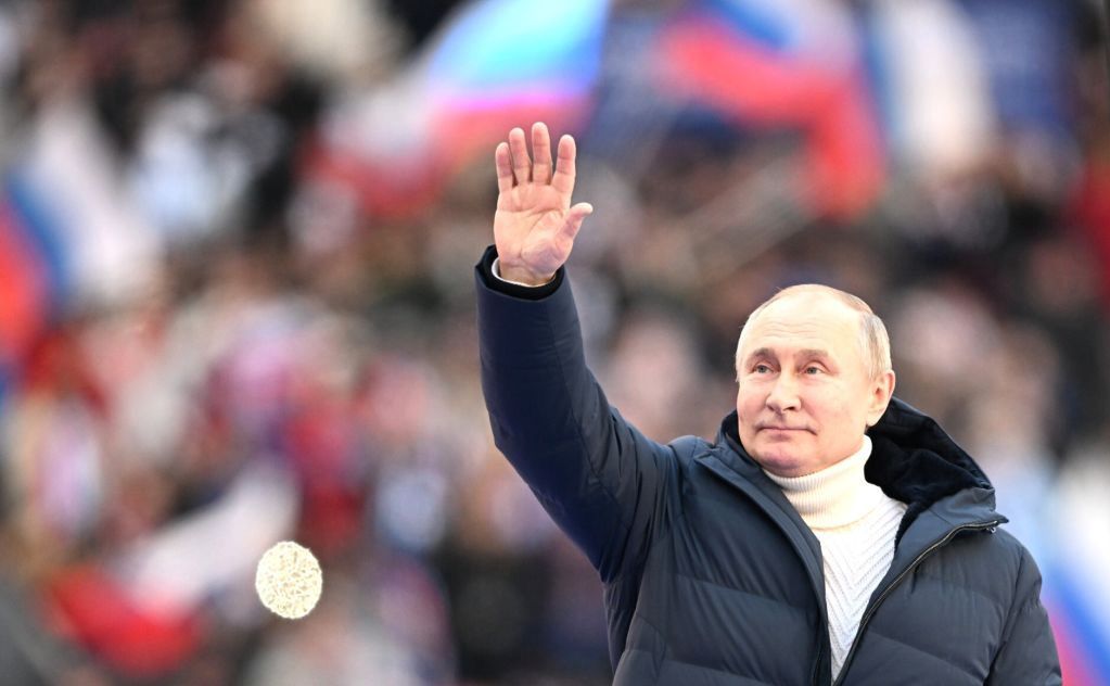 Putin na stadionie Łużniki w Moskwie 