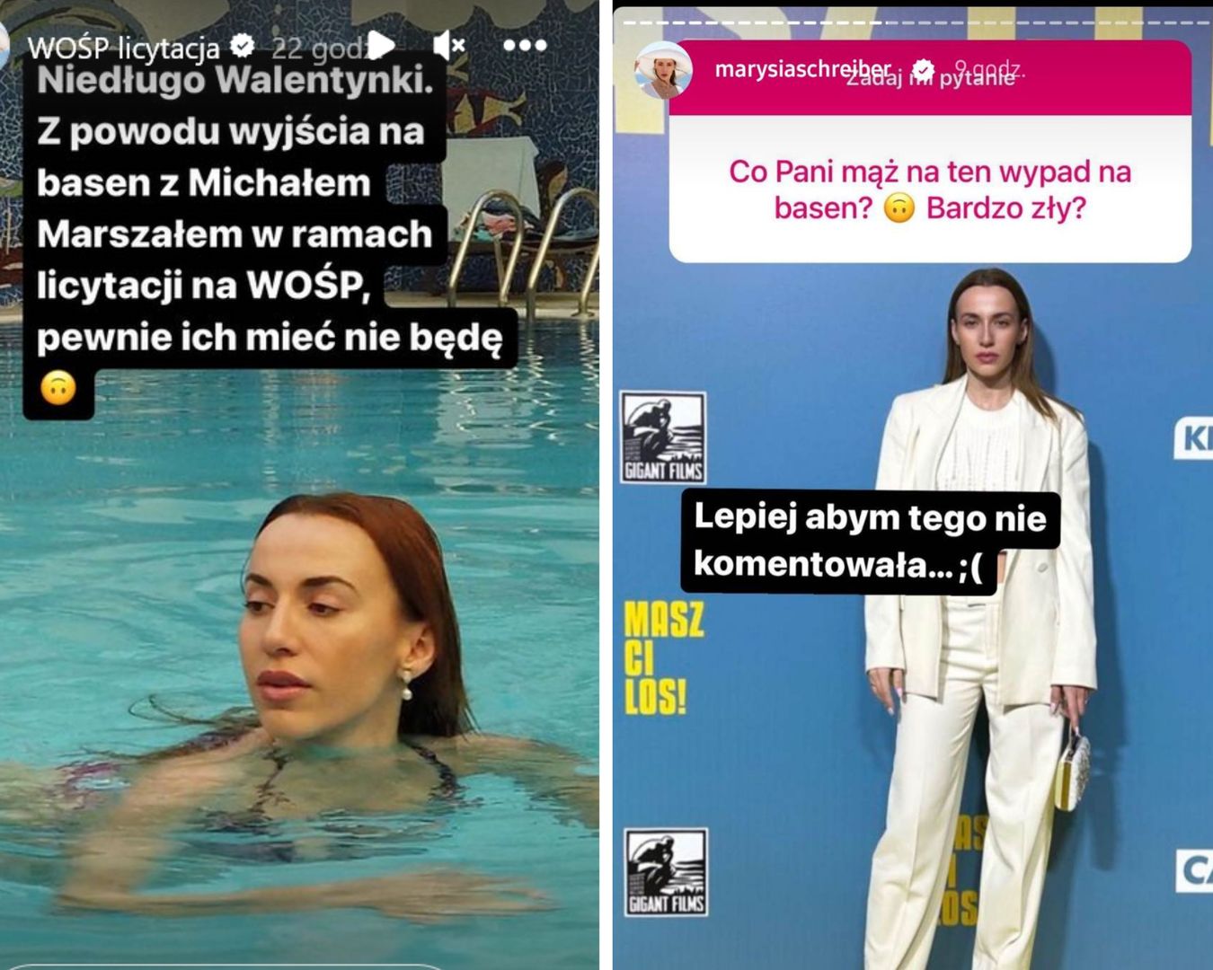 Marianna Schreiber o reakcji męża na licytację