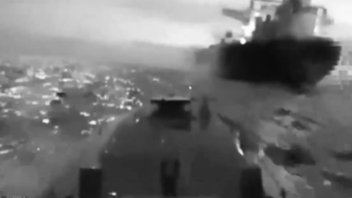 Drony morskie zaatakowały statek rosyjskiej floty cieni