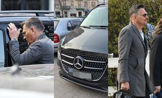 Stylowy Krzysztof Ibisz parkuje NOWE, rodzinne auto za PÓŁ MILIONA złotych w centrum Warszawy