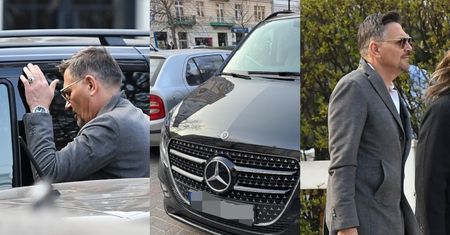 Stylowy Krzysztof Ibisz parkuje NOWE, rodzinne auto za PÓŁ MILIONA złotych w centrum Warszawy