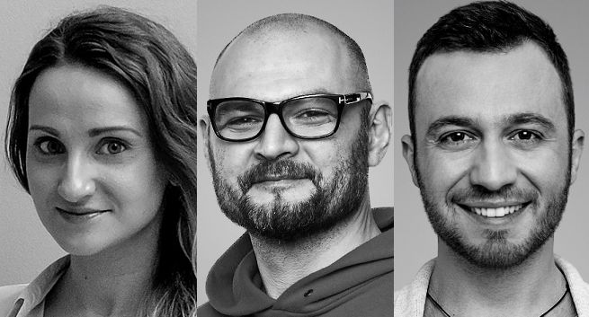 Angelika Kobylarz, Andrzej Kownacki i Radosław Drzazga w Walk Creative