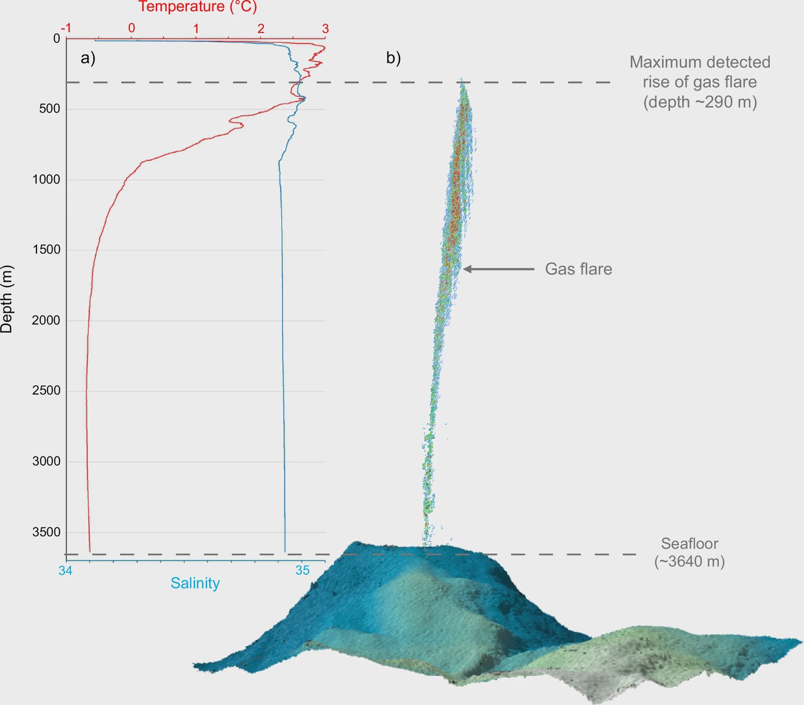 Charakterystyka słupa wody w kopcach hydratów gazowych Freya.